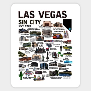 Las Vegas map Sticker